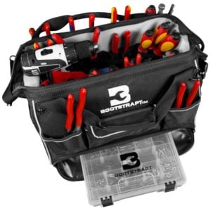 16 in. Large Mouth Tool Bag with Parts Bin